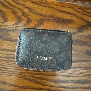 Coach Monogram Brown Pill Case